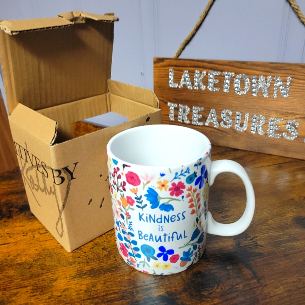 Primitives by Kathy Floral Mug with Inspirational Quote